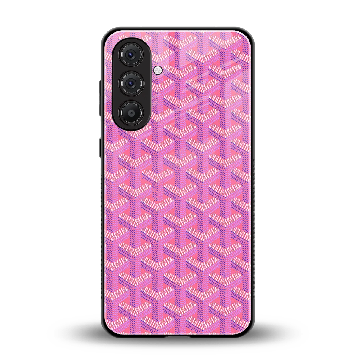Fusion Wave Pink back phone cover | glass case for samsung galaxy a55 5g