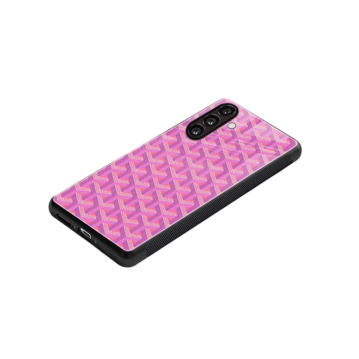 Fusion Wave Pink stylish phone case for samsung galaxy a55 5g | glossy glass and slim fit