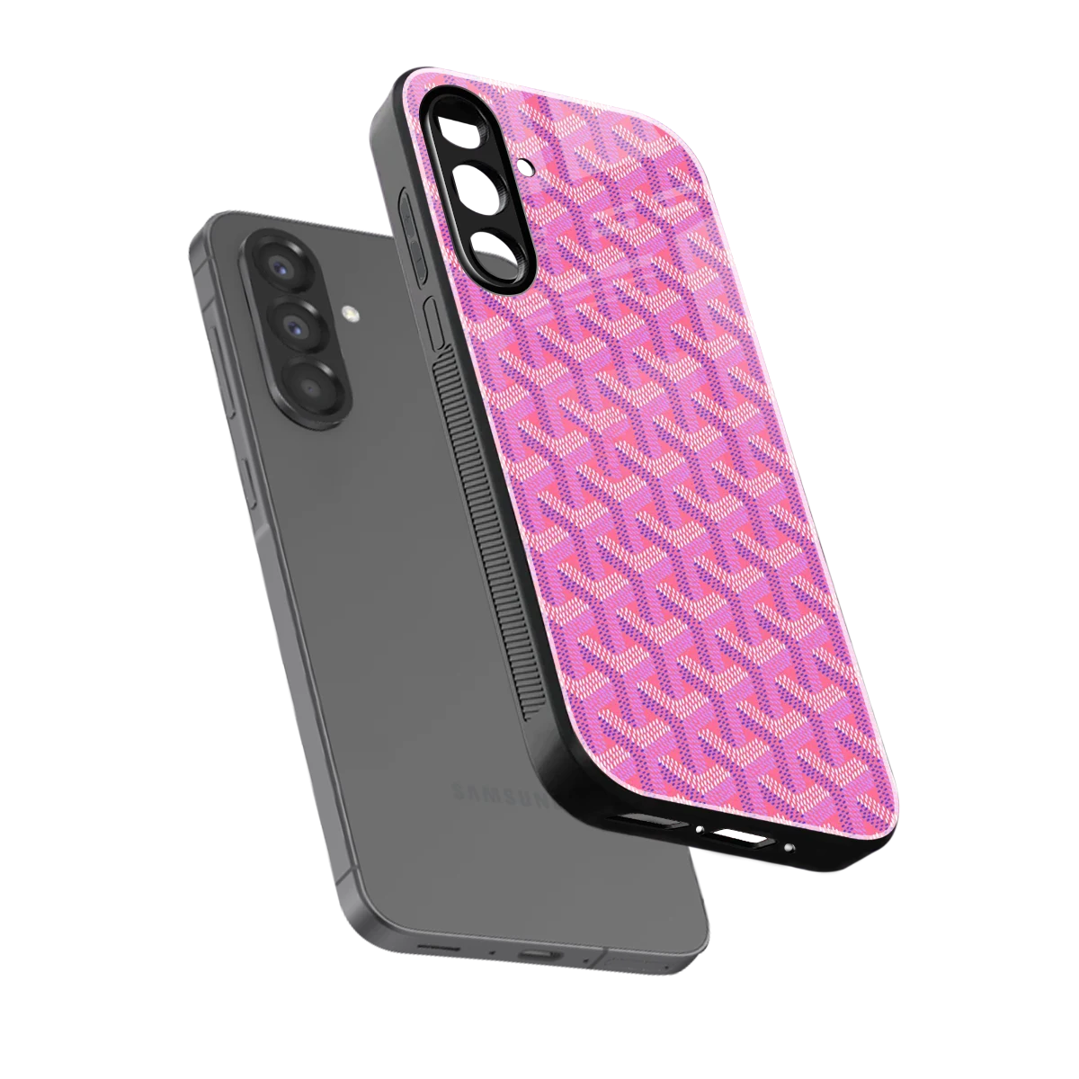 Fusion Wave Pink sleek samsung galaxy a17 5g cover with tempered glass back and TPU edges
