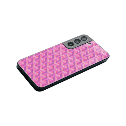 Fusion Wave Pink stylish phone case for samsung galaxy s22 | glossy glass and slim fit