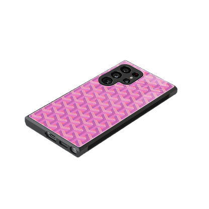 Fusion Wave Pink stylish phone case for samsung galaxy s23 ultra | glossy glass and slim fit