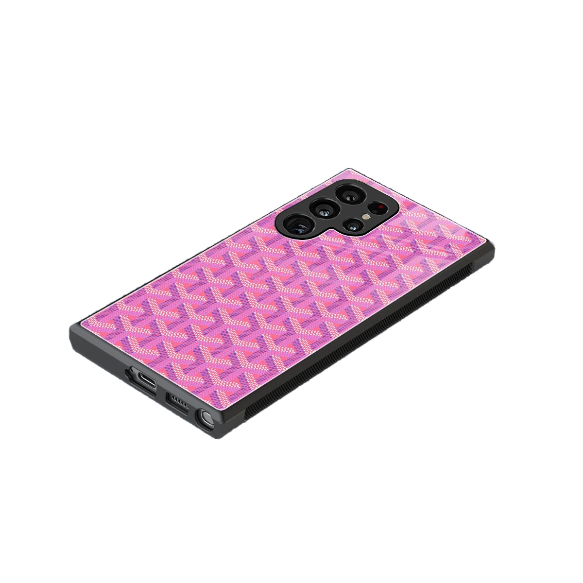 Fusion Wave Pink stylish phone case for samsung galaxy s24 ultra | glossy glass and slim fit