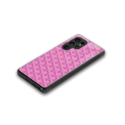 Fusion Wave Pink stylish phone case for samsung galaxy s25 ultra | glossy glass and slim fit