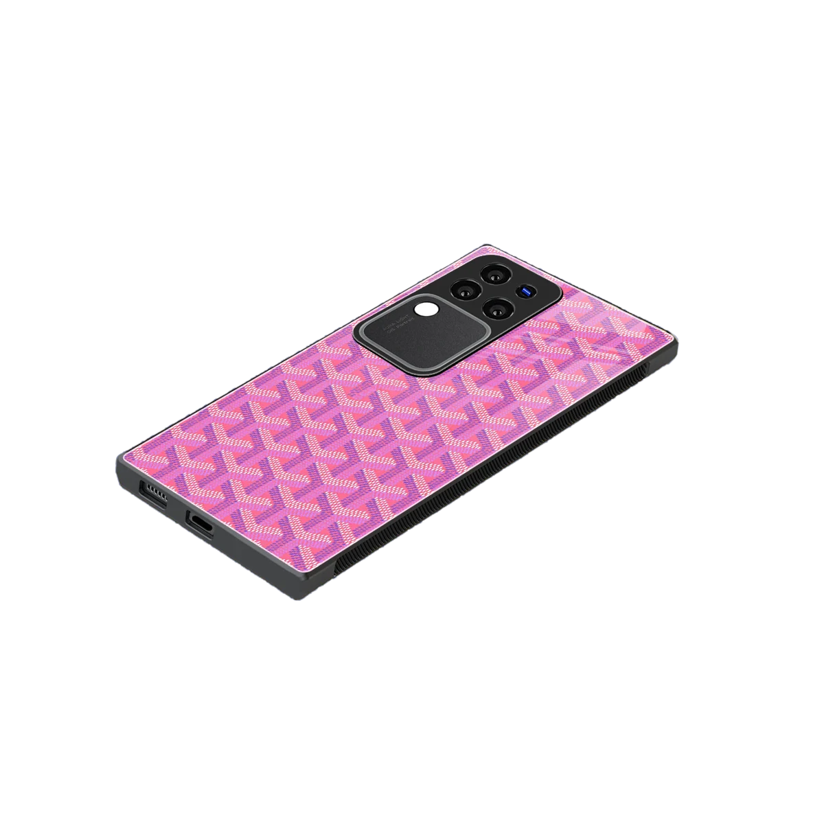 Fusion Wave Pink stylish phone case forvivo v30 pro | glossy glass and slim fit