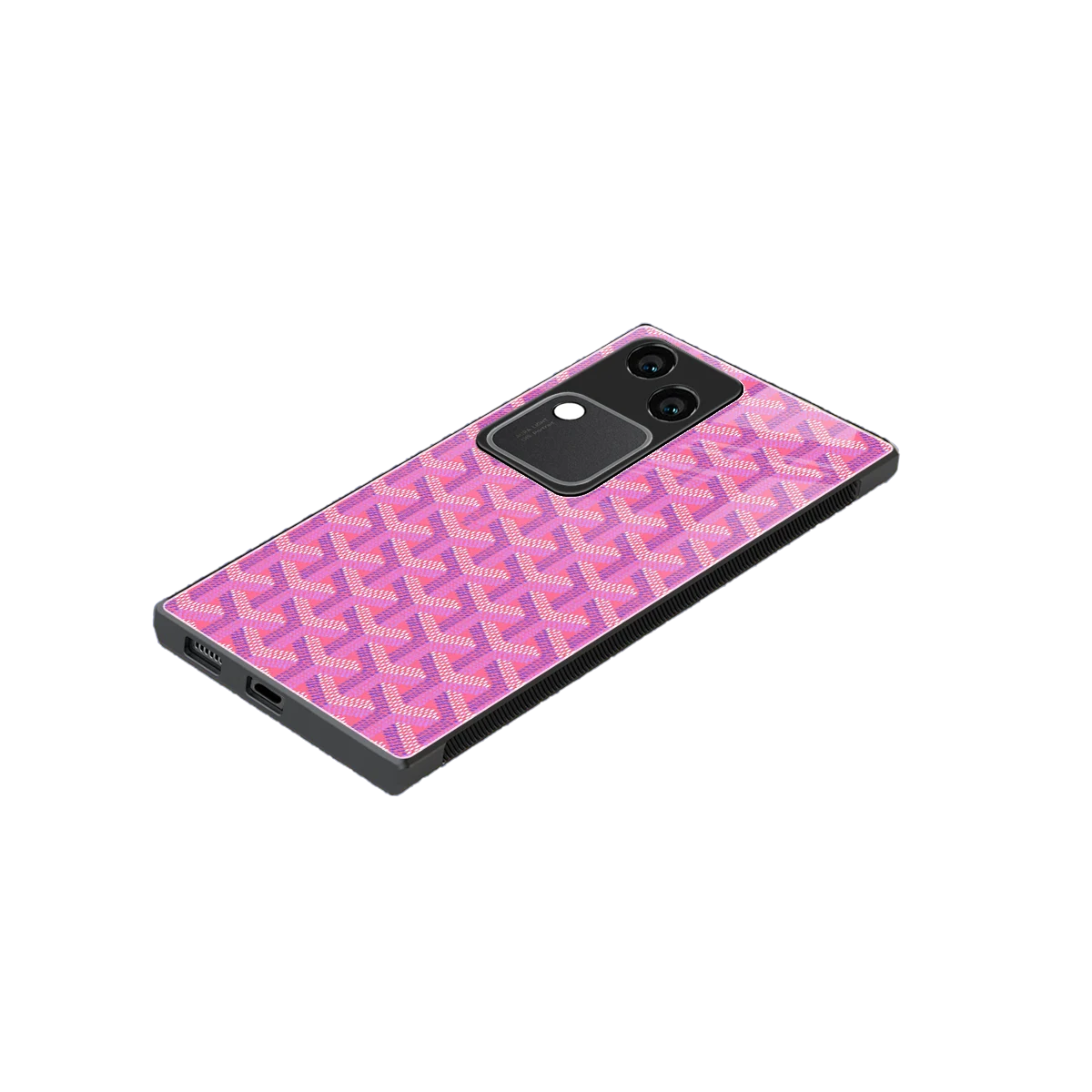 Fusion Wave Pink stylish phone case for vivo v30 | glossy glass and slim fit