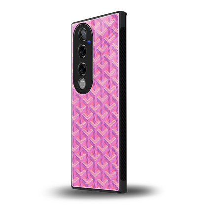 Fusion Wave Pink vivo v40 pro mobile cover | shockproof glass phone case