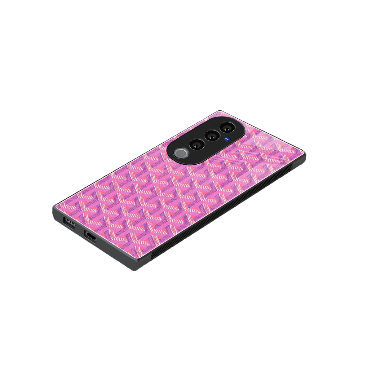 Fusion Wave Pink stylish phone case for vivo v40 pro | glossy glass and slim fit