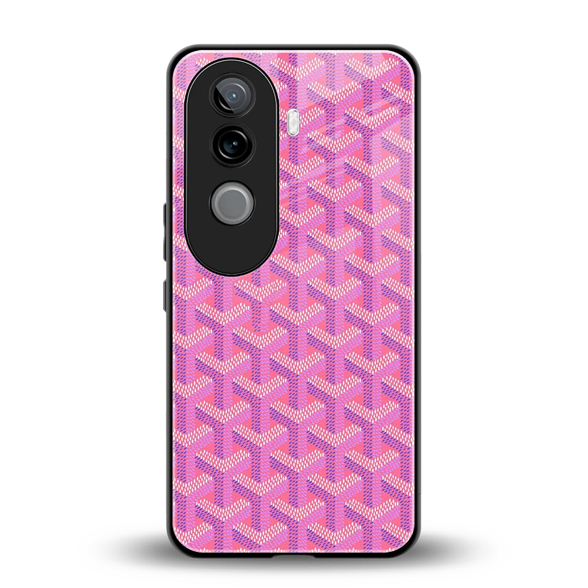 Fusion Wave Pink back phone cover | glass case for vivo v40e