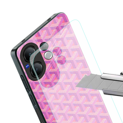 Fusion Wave Pink stylish phone case for vivo v60 | glossy glass and slim fit