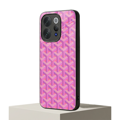 Fusion Wave Pink vivo v70 elite mobile cover | shockproof glass phone case
