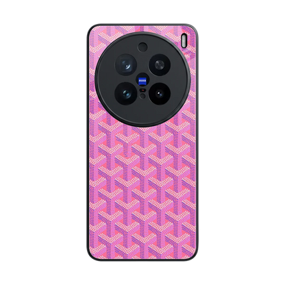 Fusion Wave Pink back phone cover | glass case for vivo x200 pro