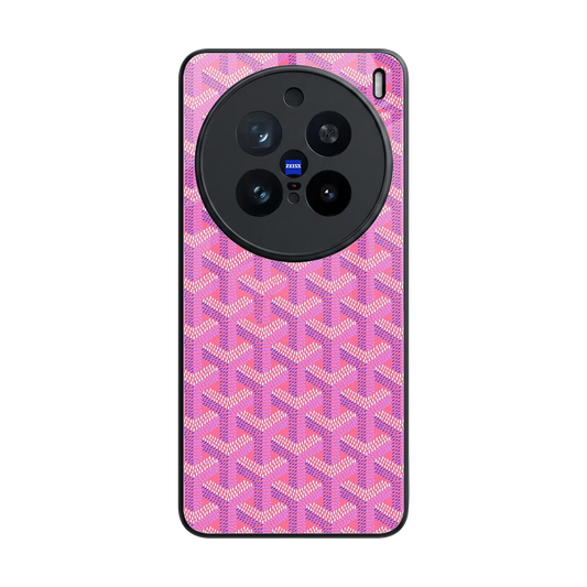 Fusion Wave Pink back phone cover | glass case for vivo x200 pro