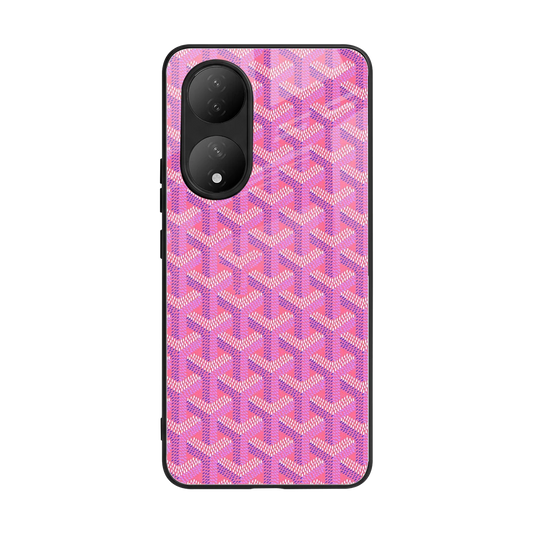 Fusion Wave Pink back phone cover | glass case for Vivo-y100