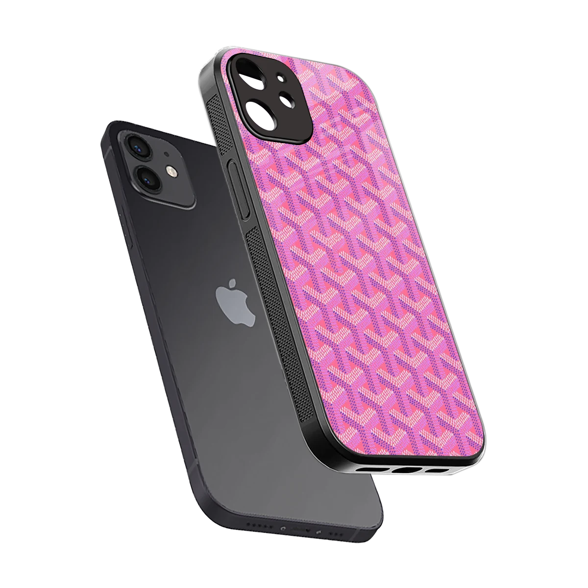 Fusion Wave Pink sleek iphone 11 cover with tempered glass back and TPU edges