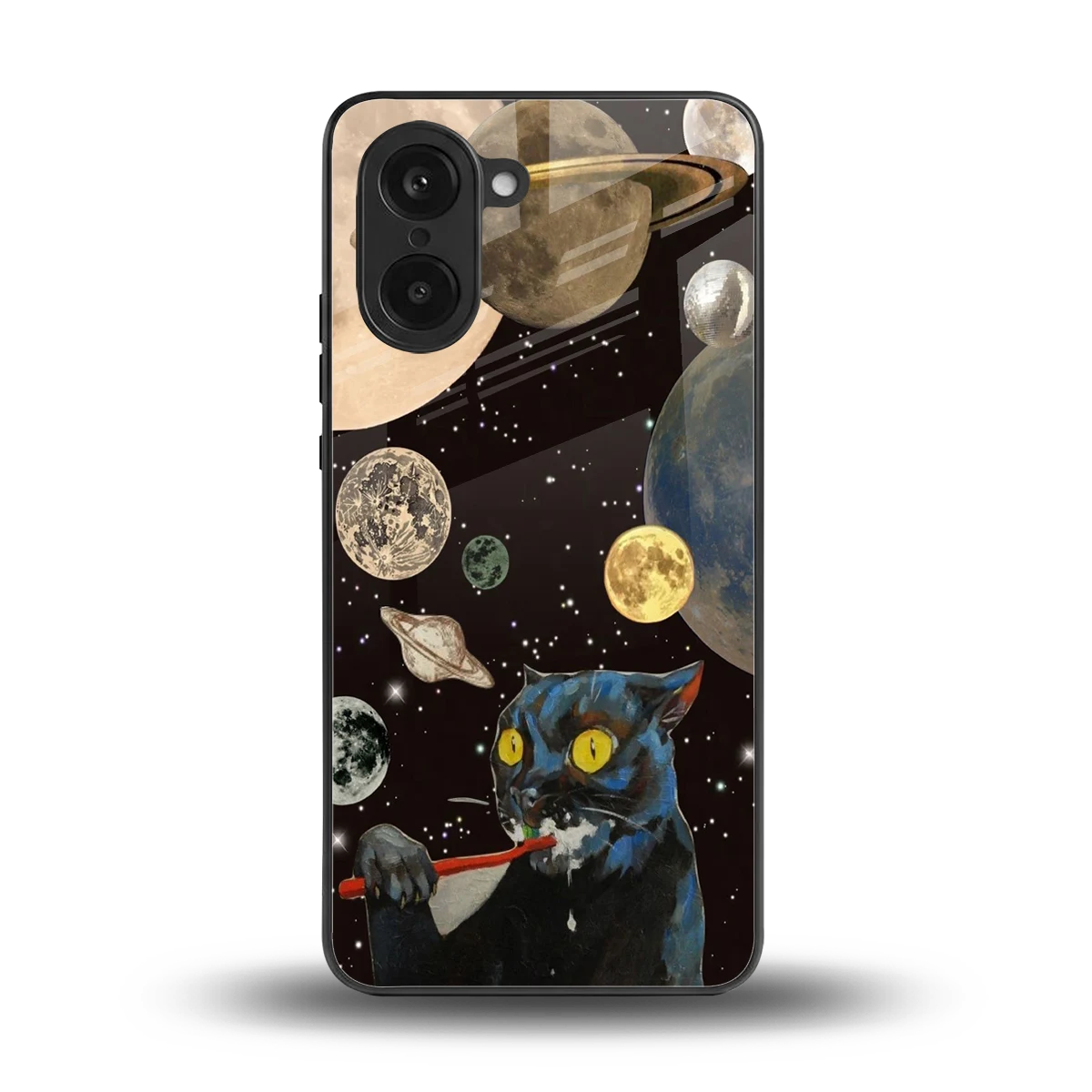 Galactic Purr back phone cover | glass case for oneplus nord ce5 5g