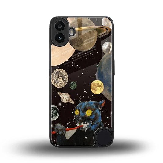 Galactic Purr back phone cover | glass case for cmf nothing phone 1
