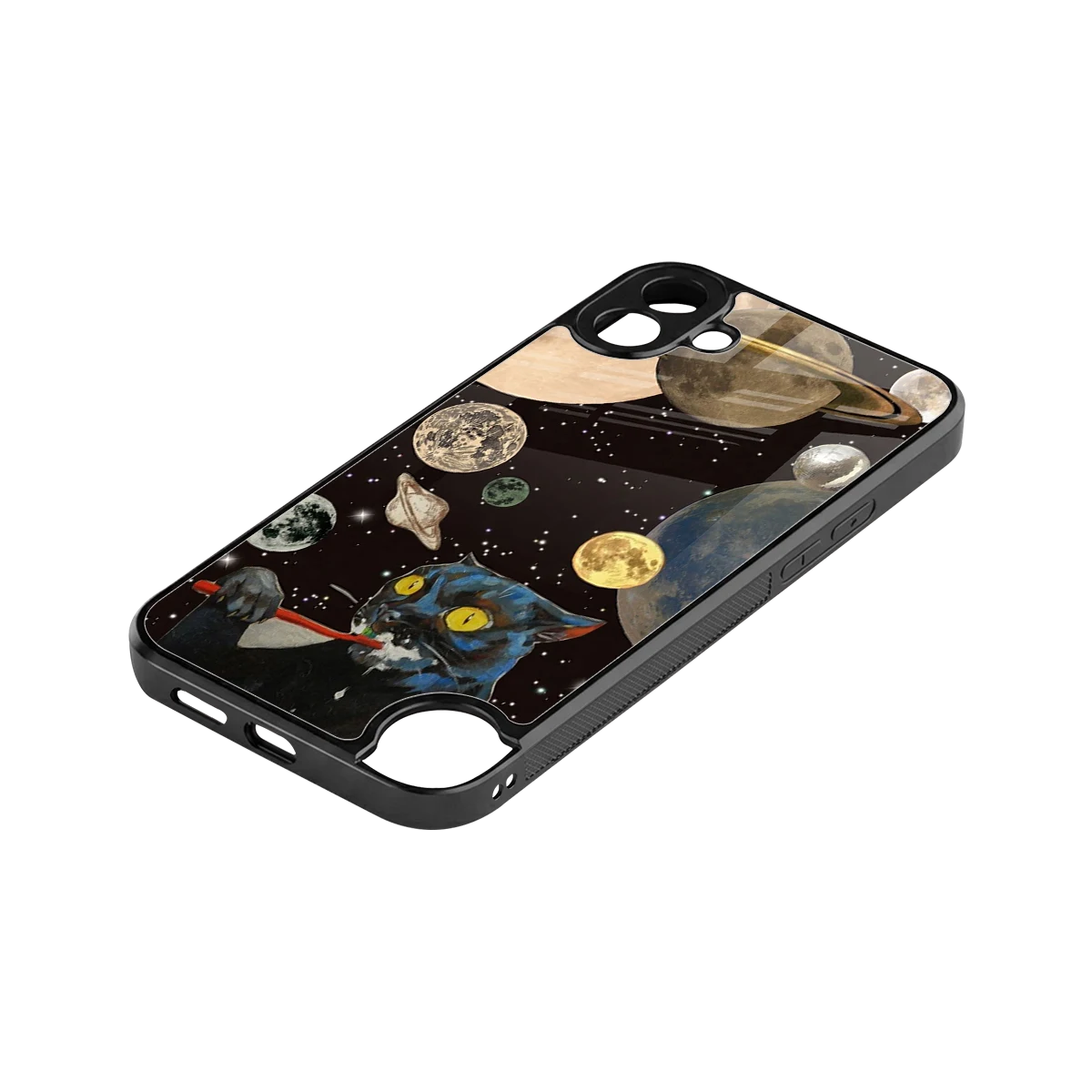 Galactic Purr stylish phone case for cmf nothing phone 1 | glossy glass and slim fit