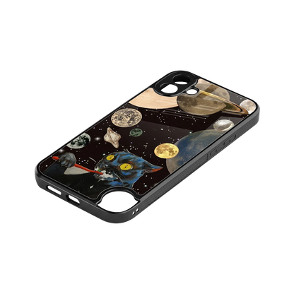 Galactic Purr stylish phone case for cmf nothing phone 1 | glossy glass and slim fit