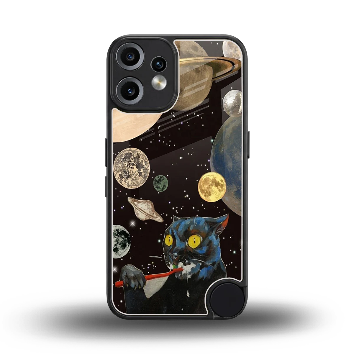 Galactic Purr back phone cover | glass case for cmf nothing phone 2 pro