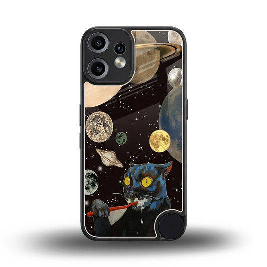 Galactic Purr back phone cover | glass case for cmf nothing phone 2 pro