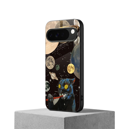 Galactic Purr google pixel 10 pro xl mobile cover | shockproof glass phone case
