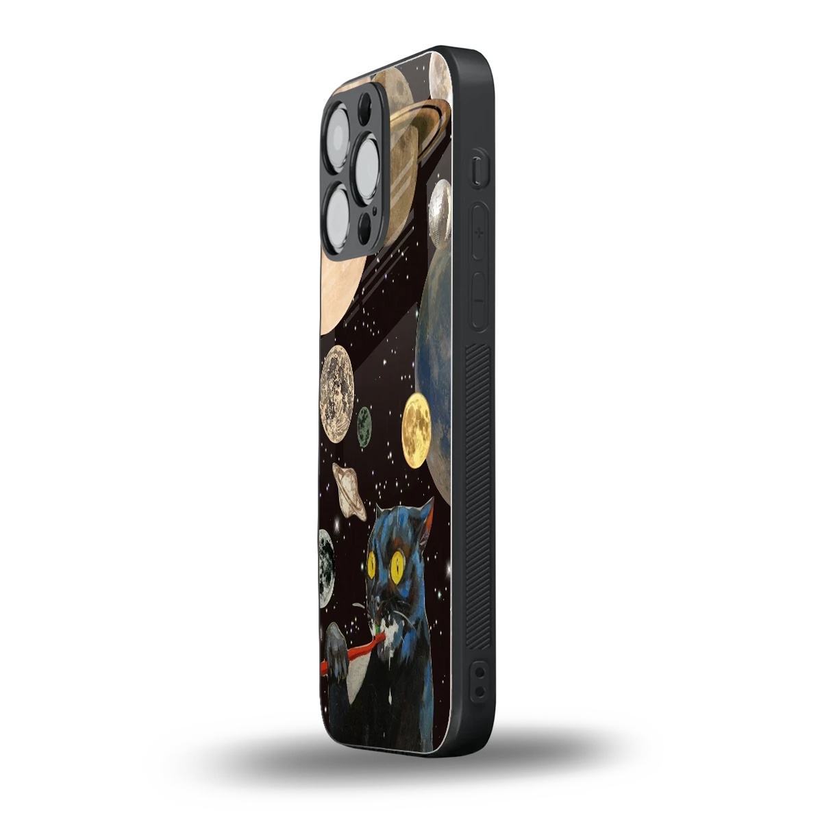 Galactic Purr iphone 15 pro max mobile cover | shockproof glass phone case