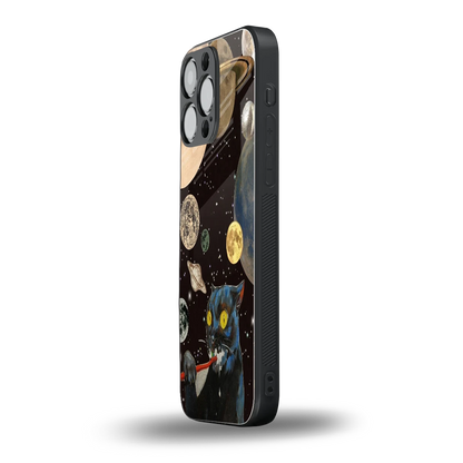 Galactic Purr iphone 15 pro max mobile cover | shockproof glass phone case