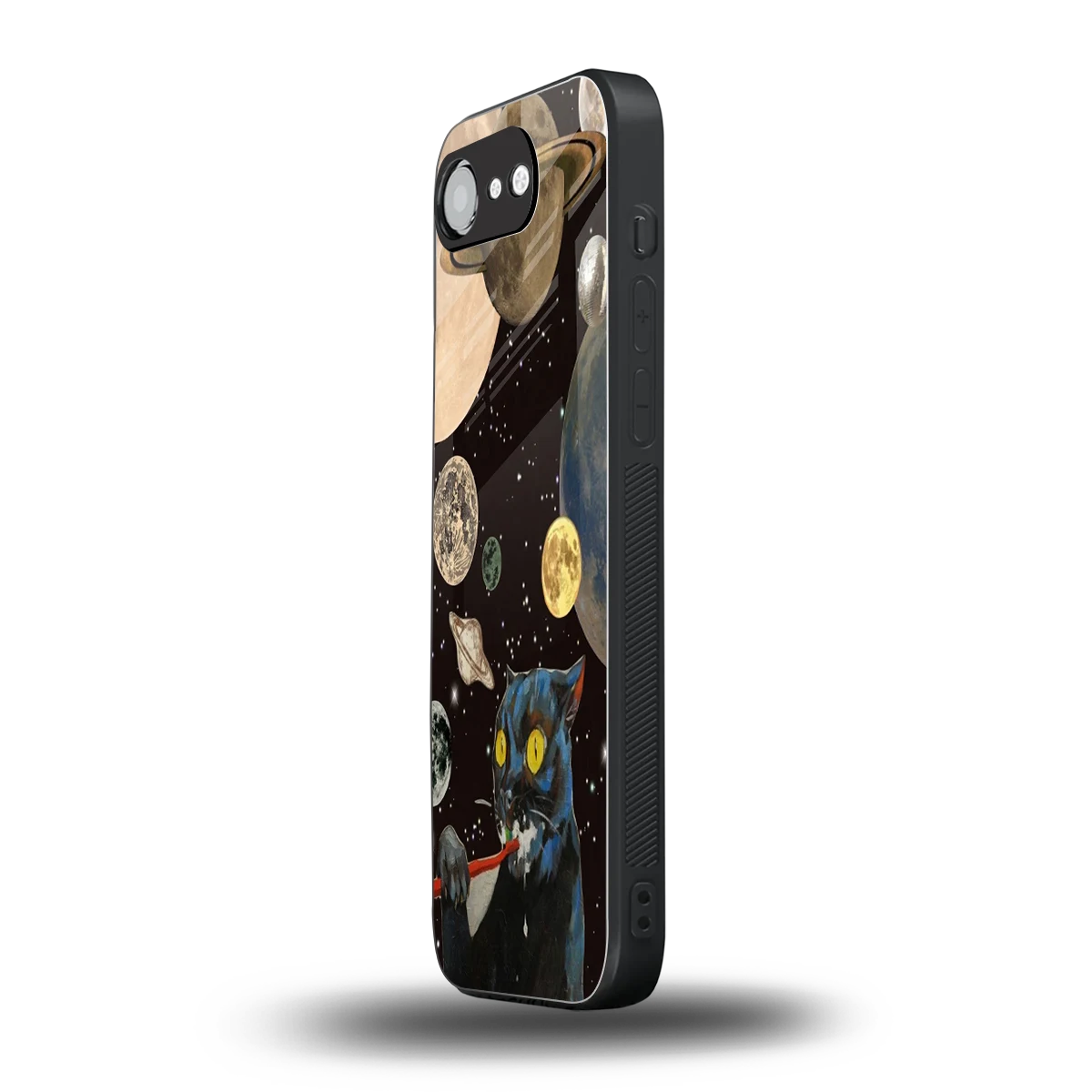 Galactic Purr iphone 17e mobile cover | shockproof glass phone case