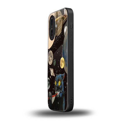 Galactic Purr iphone 17 mobile cover | shockproof glass phone case