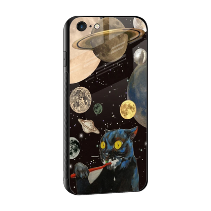 Galactic Purr sleek iphone 6s plus cover with tempered glass back and TPU edges