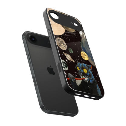 Galactic Purr sleek iphone air cover with tempered glass back and TPU edges