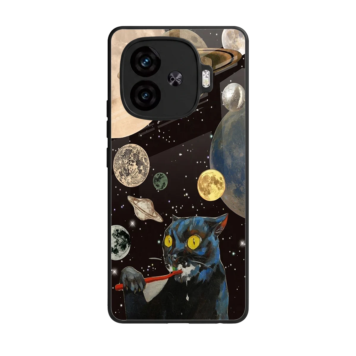 Galactic Purr back phone cover | glass case for iqoo neo 10r 5g