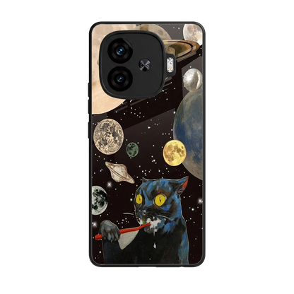 Galactic Purr back phone cover | glass case for iqoo neo 10r 5g