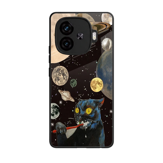Galactic Purr back phone cover | glass case for iqoo neo 10r 5g