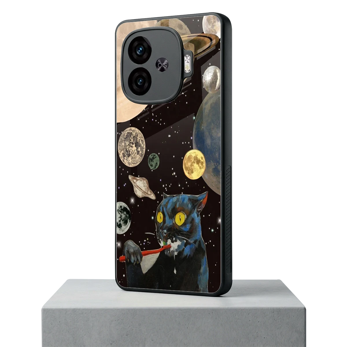 Galactic Purr iqoo neo 10r 5g mobile cover | shockproof glass phone case