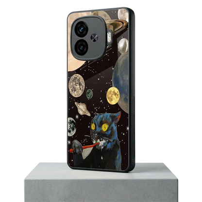 Galactic Purr iqoo neo 10r 5g mobile cover | shockproof glass phone case