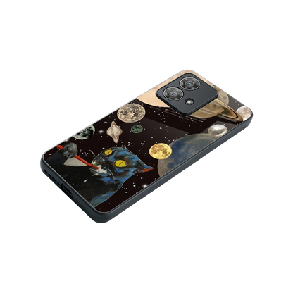 Galactic Purr stylish phone case for motorola edge 40 neo 5g | glossy glass and slim fit