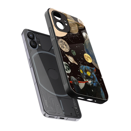 Galactic Purr sleek nothing phone 1 cover with tempered glass back and TPU edges