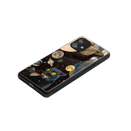 Galactic Purr stylish phone case for nothing phone 1 | glossy glass and slim fit
