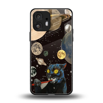 Galactic Purr back phone cover | glass case for nothing phone 2