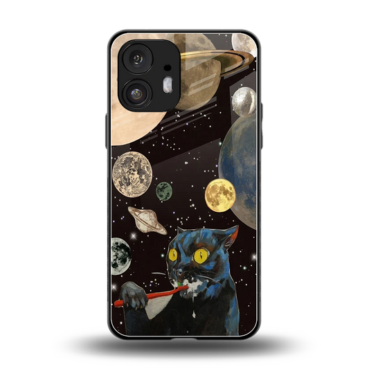 Galactic Purr back phone cover | glass case for nothing phone 2