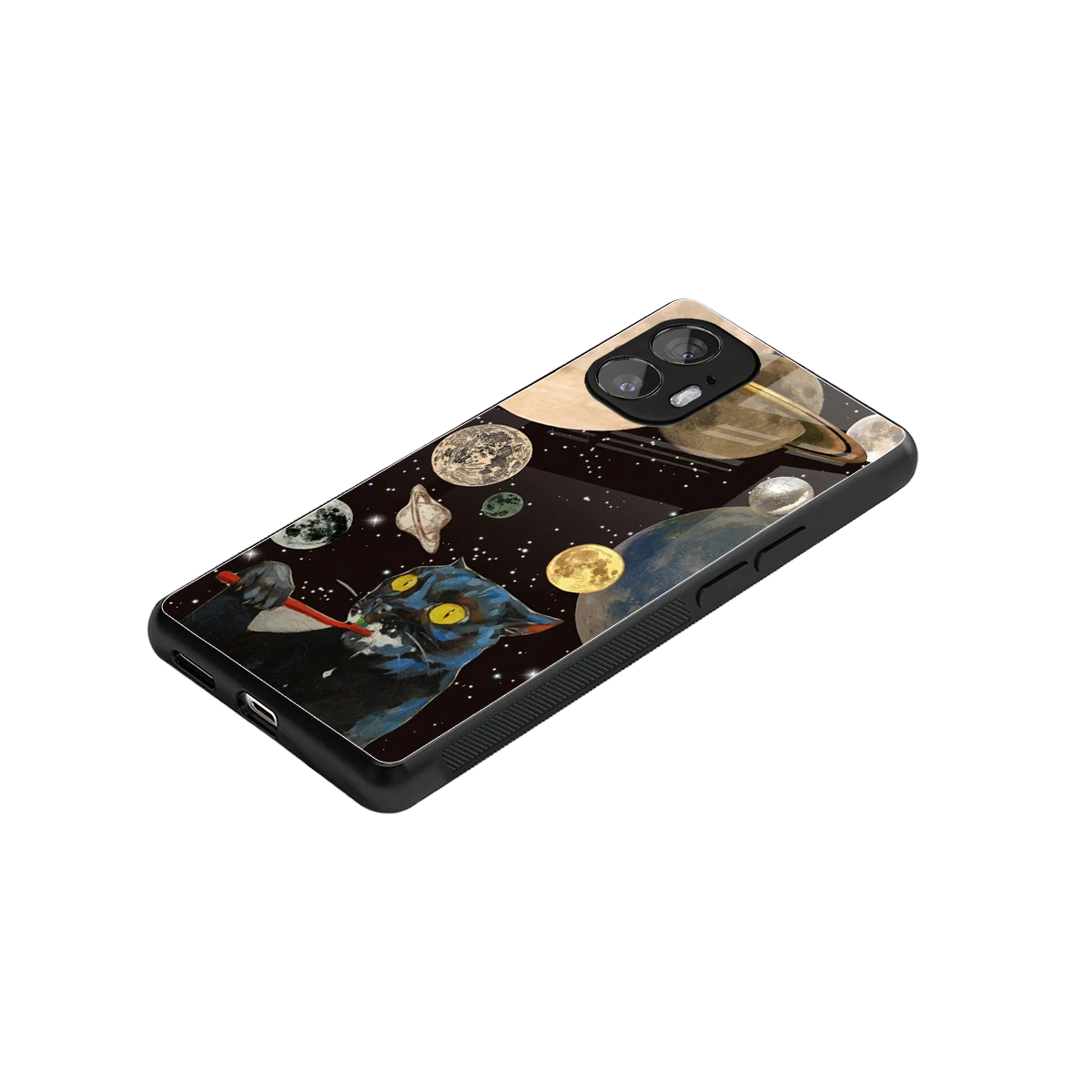 Galactic Purr stylish phone case for nothing phone 2 | glossy glass and slim fit