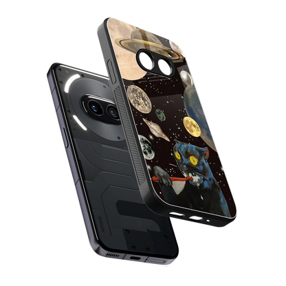 Galactic Purr sleek nothing phone 2a cover with tempered glass back and TPU edges