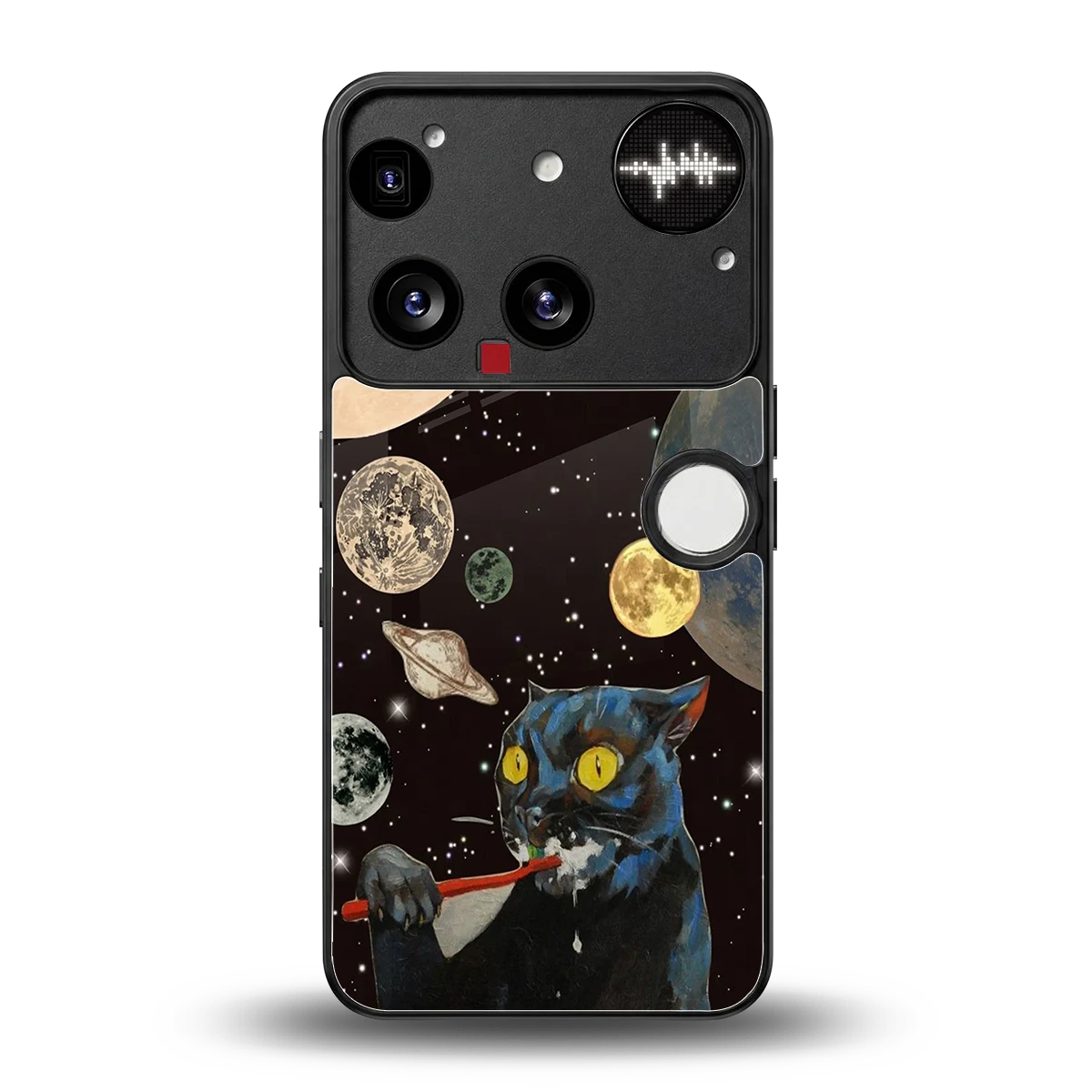Galactic Purr back phone cover | glass case for nothing phone 3