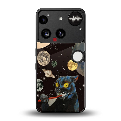 Galactic Purr back phone cover | glass case for nothing phone 3