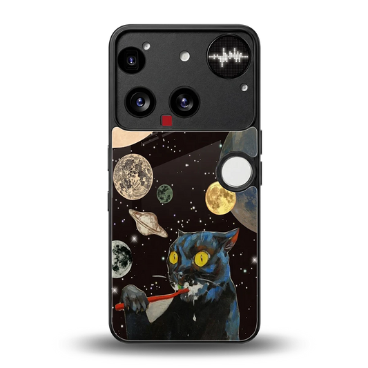Galactic Purr back phone cover | glass case for nothing phone 3