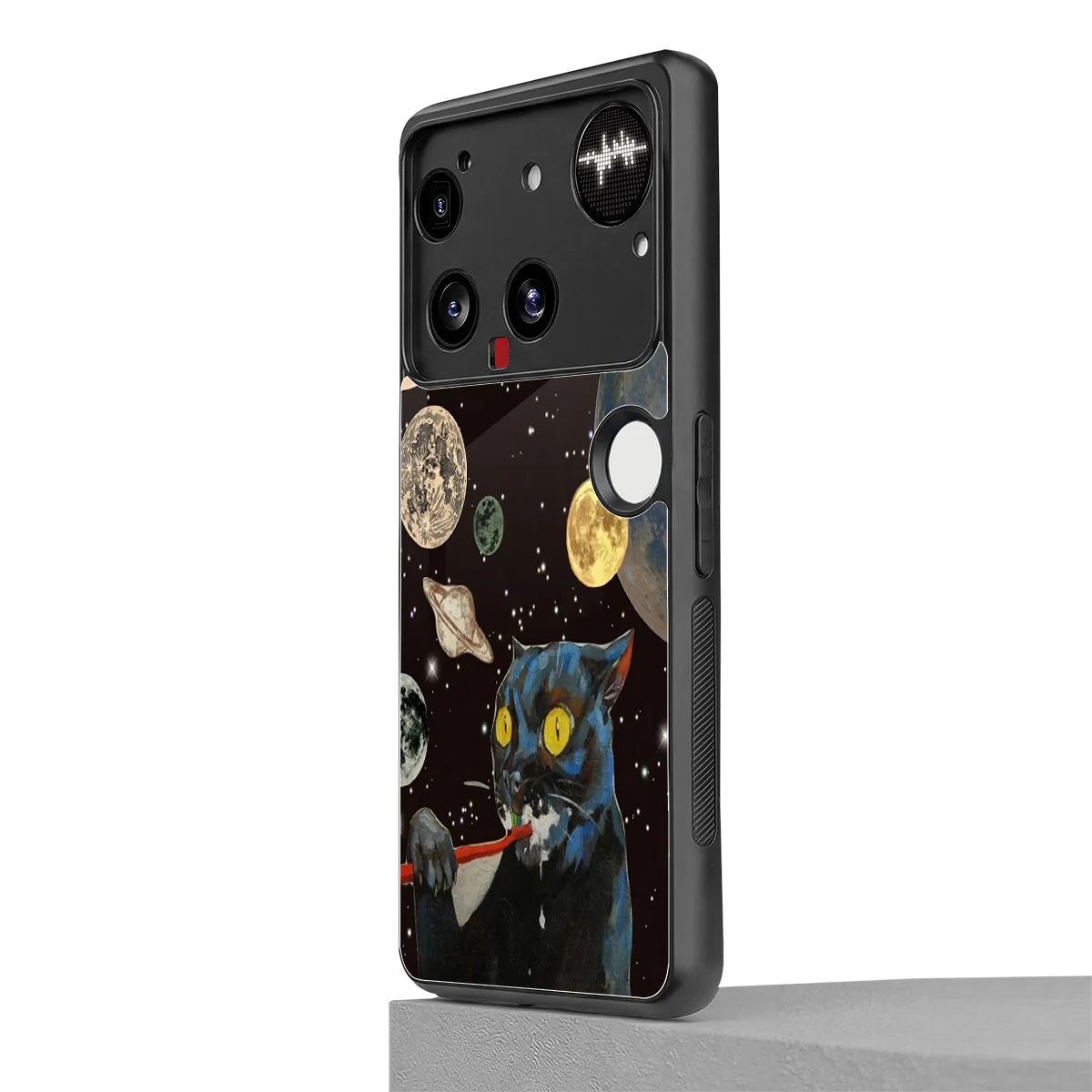 Galactic Purr nothing phone 3 mobile cover | shockproof glass phone case