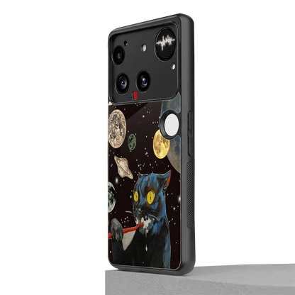 Galactic Purr nothing phone 3 mobile cover | shockproof glass phone case