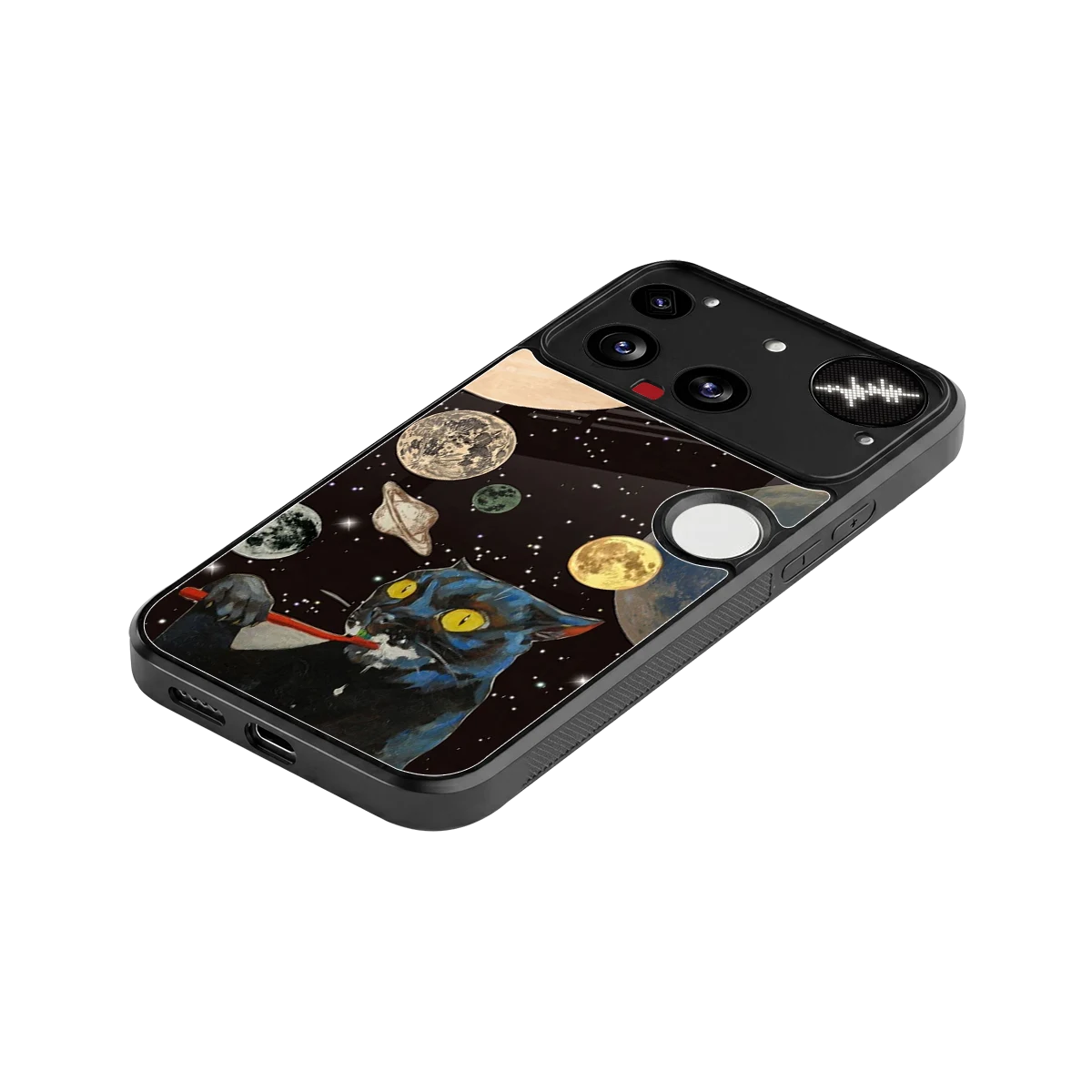 Galactic Purr stylish phone case for nothing phone 3 | glossy glass and slim fit