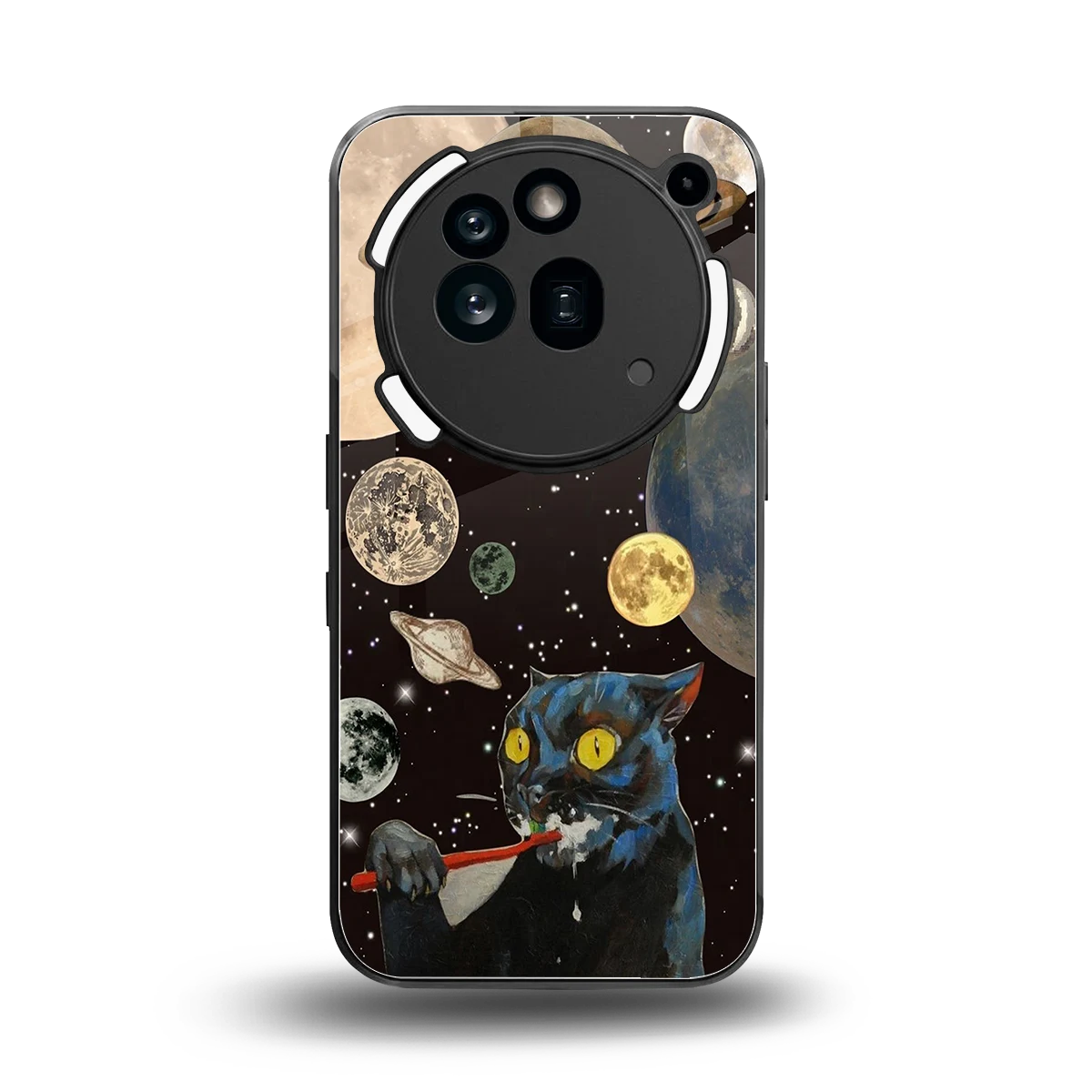 Galactic Purr back phone cover | glass case for nothing phone 3a pro